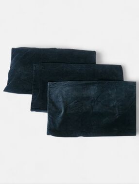 Velvet Cushion Pillow Covers Set of 3 Deep Forest Green 25" x 15"